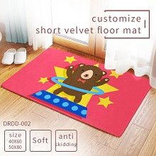 The other anime customize short velvet floor mat