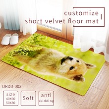 The animal dog customize short velvet floor mat