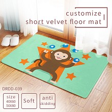 The other anime customize short velvet floor mat