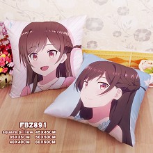 Kanojo Okarishimasu anime two-sided pillow