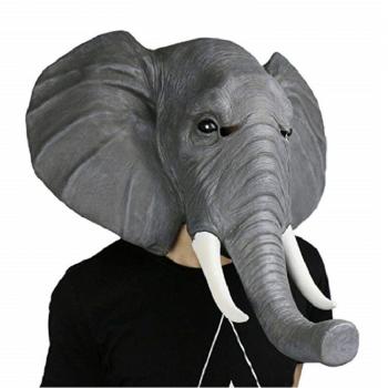 The animal elephant cosplay  latex mask