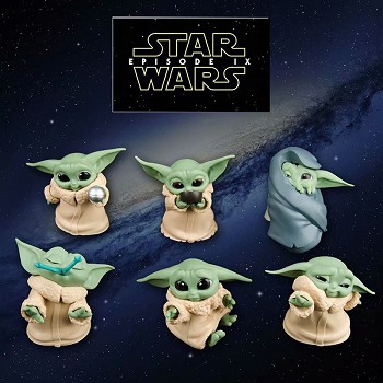 Star Wars Yoda anime figures set(6pcs a set)