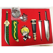 The Seven Deadly Sins anime key chains a set