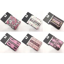 Black pink star wallet