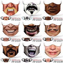 The mouth trendy mask printed wash mask