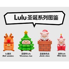 LULU Christmas anime figures set(4pcs a set)