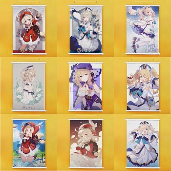 Genshin Impact game wall scroll wallscrolls