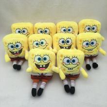 5inches Spongebob anime plush dolls set(10pcs a set)