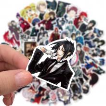 Kuroshitsuji anime  waterproof stickers set(50pcs a set)