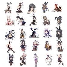 Seishun Buta Yarou wa Bunny Girl Senpai no Yume wo Minai waterproof stickers set(50pcs a set)