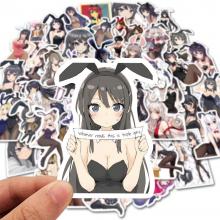 Seishun Buta Yarou wa Bunny Girl Senpai no Yume wo Minai waterproof stickers set(50pcs a set)