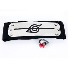 Naruto anime cosplay headband+ring a set