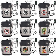 Dragon Ball anime USB charging laptop backpack sch...