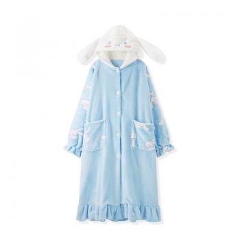 Cinnamoroll anime  flano  pajamas dress hoodie