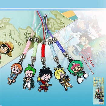 One piece anime phone straps a set