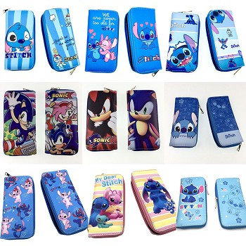 Stitch anime long wallet