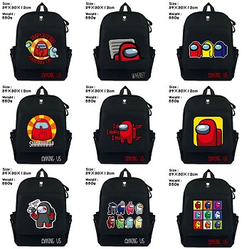 AMONG US anime canvas backpack bag