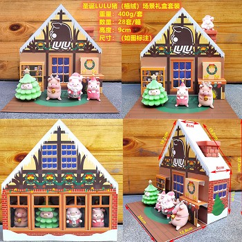 LULU Christmas anime figures set(4pcs a set)