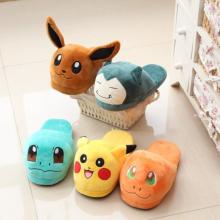 Pokemon anime plush shoes slippers a pair