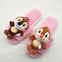 Chip and Dale anime plush shoes slippers a pair 250MM