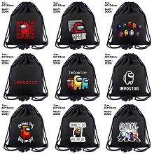 Among Us game drawstring backpack bag