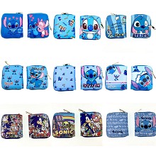 Stitch anime zipper wallet