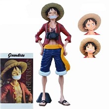 One piece Luffy anime figure 3 heads