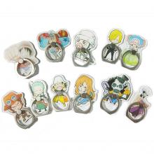 One Piece anime mobile phone ring iphone finger ring round