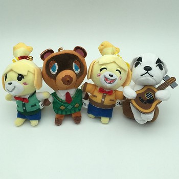 4inches Animal Crossing game plush dolls set(4pcs a set)