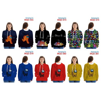 Among Us game long sleeve thin hoodies clothllet