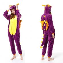 Cartoon animal dinosaur  flano pajamas dress hoodie