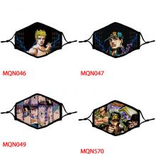 JoJo's Bizarre Adventure anime trendy filter mask printed wash mask