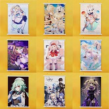 Genshin Impact game wall scroll wallscrolls（60*90CM）