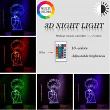 Hunter x Hunter anime 3D 7 Color Lamp Touch Lampe Nightlight+USB