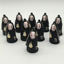 Spirited Away No Face man figure doll key chains s...