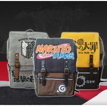 Naruto/Attack on Titan/My here anime backpack bag
