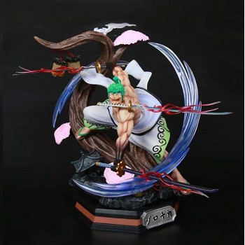 One piece Wano Country Zoro anime figure 26CM(can lighting)