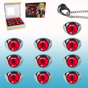 Naruto anime rings set(10pcs a set)