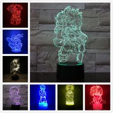 My Hero Academy anime   3D 7 Color Lamp Touch Lampe Nightlight+USB