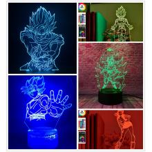 Dragon Ball anime 3D 7 Color Lamp Touch Lampe Nightlight+USB