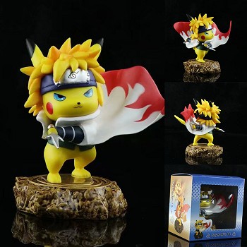 Naruto Namikaze Minato cos pikachu anime figure