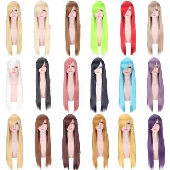 The anime cosplay wig 80cm