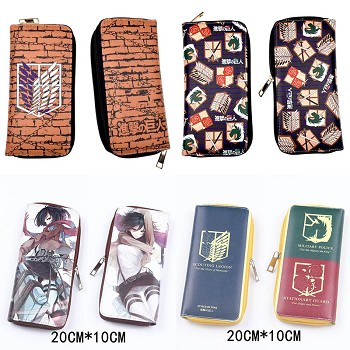 Attack on Titan anime long wallet