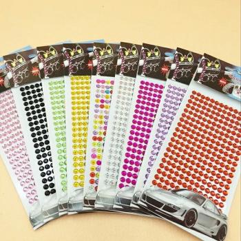 Car Crystal acrylic button DIY twinkle jewelseals 3D stickers(260pcs)