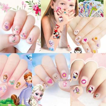 Frozen Princess Elsa Anna children nail stickers(each style by random)