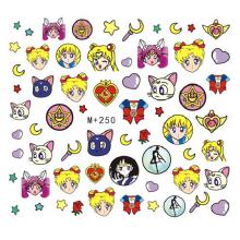 Cartoon Sailor Moon Sakura anime nail paste sticke...