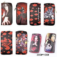 Naruto anime zipper long wallet