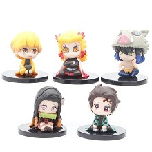 Demon Slayer anime figures set(5pcs a set) no box