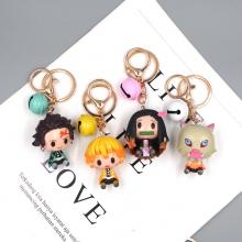 Demon Slayer anime figure doll key chains set(4pcs...