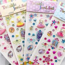 Cartoon Crystal acrylic button DIY twinkle jewelseals 3D stickers